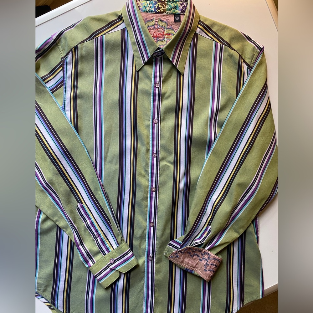 Robert Graham Mens Long Sleeve Button Down Shirt - Picture 2 of 9